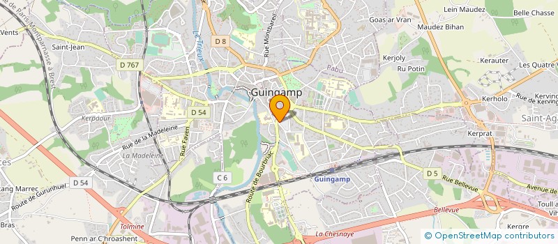 localisation de l'entreprise CAISSE DE CREDIT MUTUEL DU PAYS DE GUINGAMP à GUINGAMP