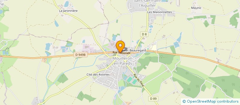 localisation de l'entreprise CAISSE DE CREDIT MUTUEL DU PAYS DE PAREDS  MOUILLERON-SAINT-GERMAIN