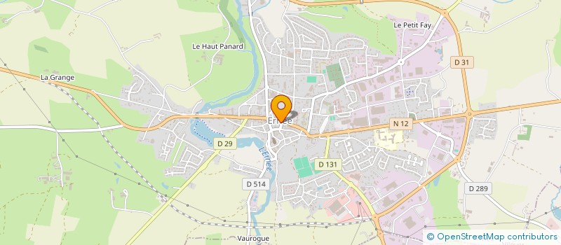 localisation de l'entreprise CAISSE DE CREDIT MUTUEL ERNEE BOCAGE  ERNEE