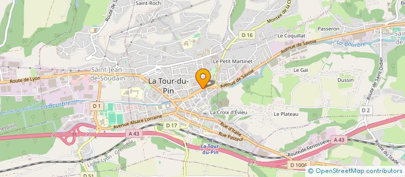 localisation de l'entreprise CAISSE DE CREDIT MUTUEL LA TOUR DU PIN  LA TOUR-DU-PIN