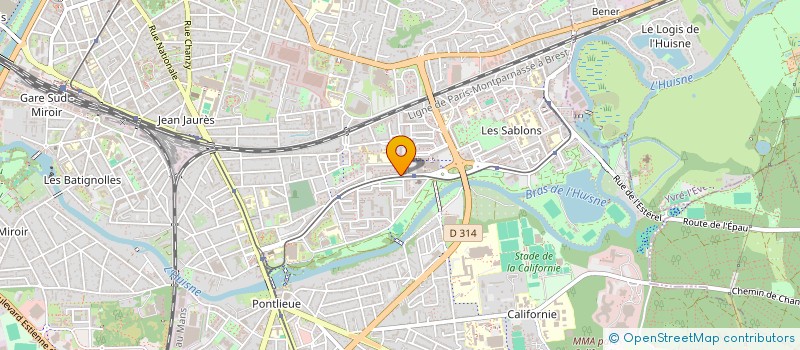 localisation de l'entreprise CAISSE DE CREDIT MUTUEL LE MANS SABLONS  LE MANS