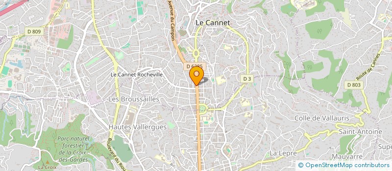localisation de l'entreprise CAISSE DE CREDIT MUTUEL LES HAUTS DE CARNOT à LE CANNET