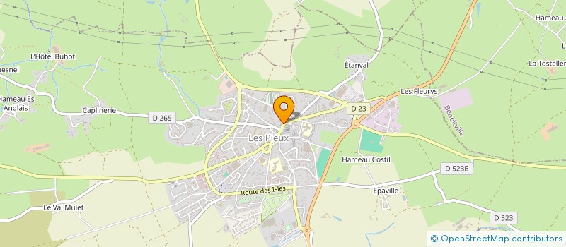 localisation de l'entreprise CAISSE DE CREDIT MUTUEL LES PIEUX  LES PIEUX