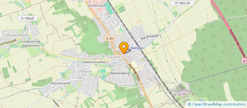 localisation de l'entreprise CAISSE DE CREDIT MUTUEL PAYS DE SIERENTZ  SIERENTZ