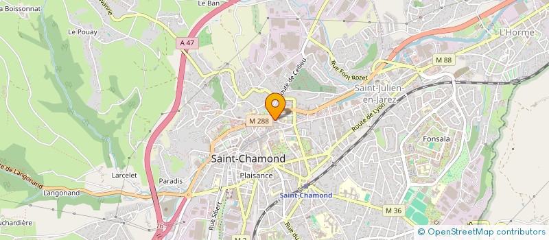 localisation de l'entreprise CAISSE DE CREDIT MUTUEL PAYS DU GIER à SAINT-CHAMOND