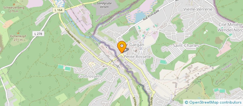 localisation de l'entreprise CAISSE DE CREDIT MUTUEL PETITE ROSSELLE  PETITE-ROSSELLE