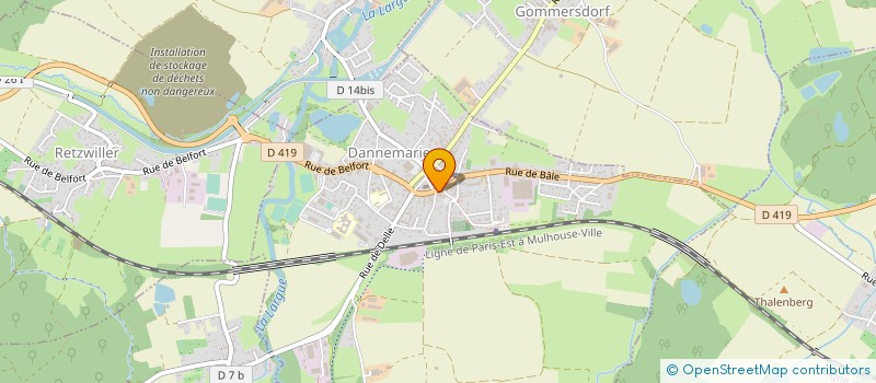 localisation de l'entreprise CAISSE DE CREDIT MUTUEL PORTE D'ALSACE à DANNEMARIE