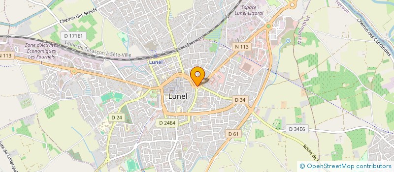 localisation de l'entreprise CAISSE DE CREDIT MUTUEL PORTES DE CAMARGUE  LUNEL