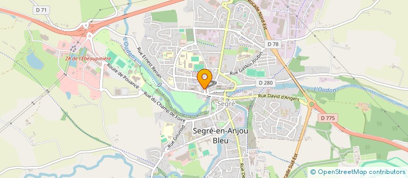 localisation de l'entreprise CAISSE DE CREDIT MUTUEL SEGRE HAUT ANJOU à SEGRE-EN-ANJOU BLEU