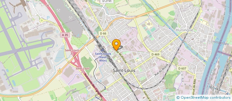 localisation de l'entreprise CAISSE DE CREDIT MUTUEL ST LOUIS REGIO  SAINT-LOUIS