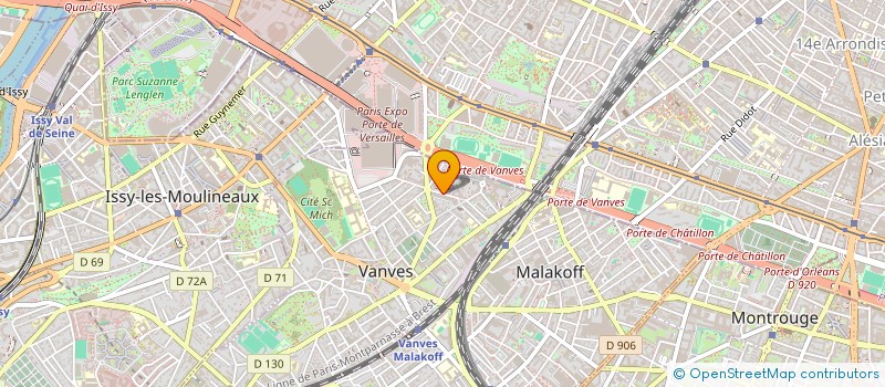 localisation de l'entreprise CAISSE DE CREDIT MUTUEL VANVES  VANVES