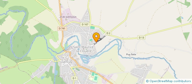 localisation de l'entreprise CAISSE DES ECOLES  SAINT-MAURICE-LA-CLOUERE