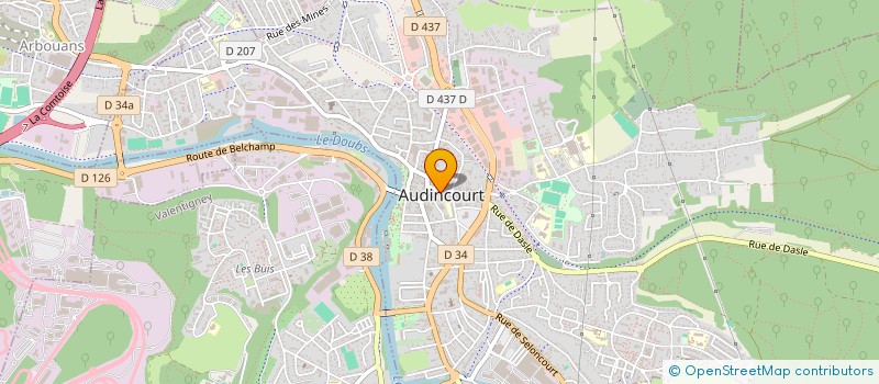 localisation de l'entreprise CAISSE DES ECOLES D'AUDINCOURT à AUDINCOURT