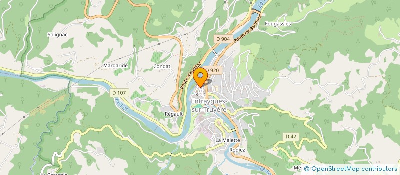 localisation de l'entreprise CAISSE DES ECOLES D'ENTRAYGUES à ENTRAYGUES-SUR-TRUYERE