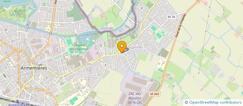 localisation de l'entreprise CAISSE DES ECOLES D'HOUPLINES  HOUPLINES