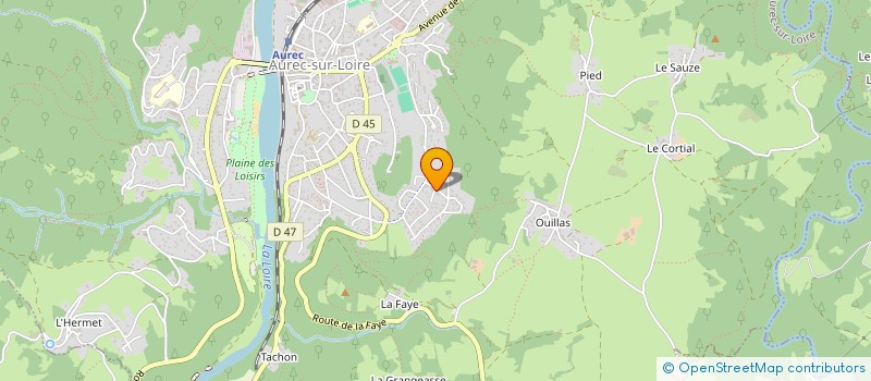 localisation de l'entreprise CAISSE DES ECOLES DE AUREC SUR LOIRE  AUREC SUR LOIRE