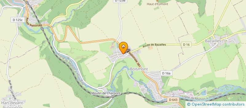 localisation de l'entreprise CAISSE DES ECOLES DE BOISMONT  BOISMONT