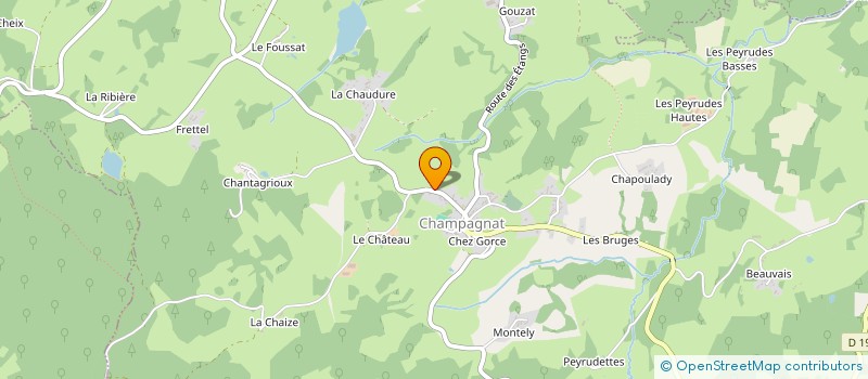 localisation de l'entreprise CAISSE DES ECOLES DE CHAMPAGNAT  CHAMPAGNAT