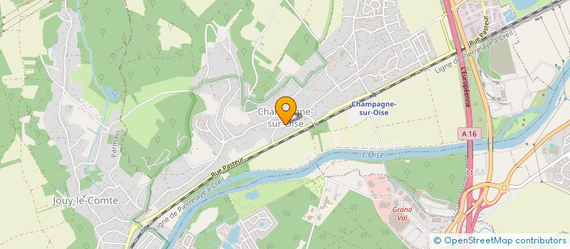 localisation de l'entreprise CAISSE DES ECOLES DE CHAMPAGNE SUR OISE  CHAMPAGNE-SUR-OISE