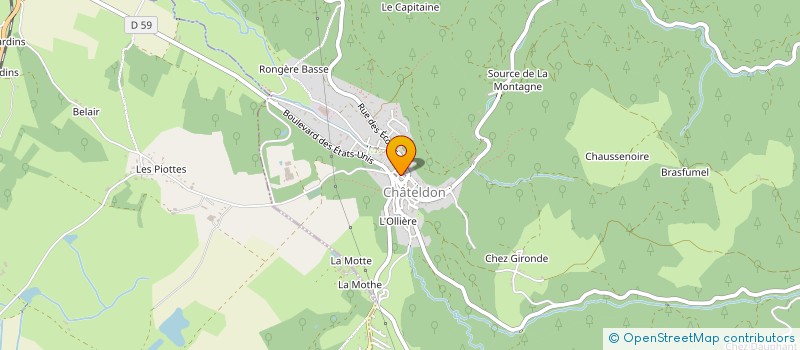 localisation de l'entreprise CAISSE DES ECOLES DE CHATELDON  CHATELDON