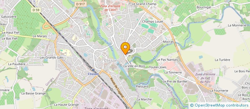 localisation de l'entreprise CAISSE DES ECOLES DE CLISSON  CLISSON