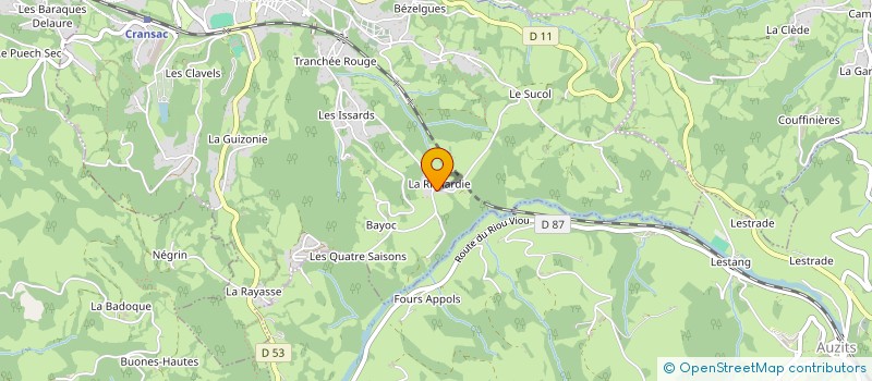 localisation de l'entreprise CAISSE DES ECOLES DE CRANSAC à CRANSAC