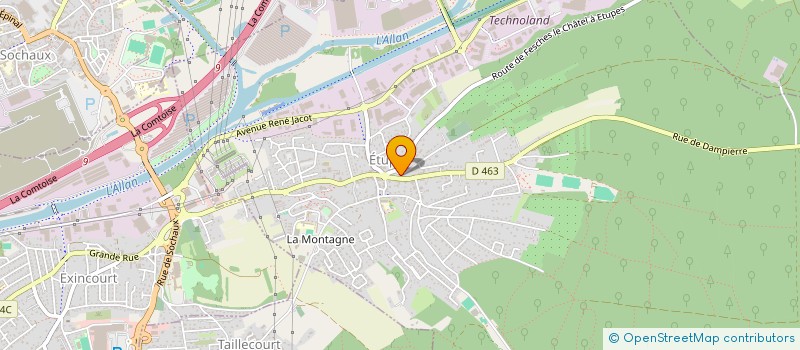 localisation de l'entreprise CAISSE DES ECOLES DE ETUPES  ETUPES