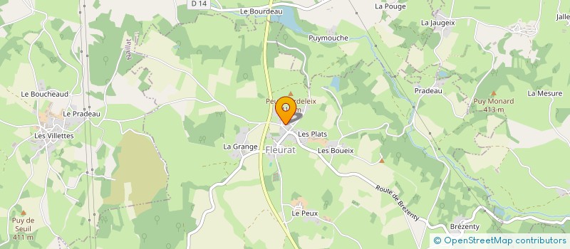 localisation de l'entreprise CAISSE DES ECOLES DE FLEURAT à FLEURAT