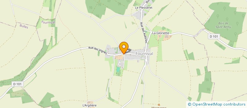 localisation de l'entreprise CAISSE DES ECOLES DE FOURNIVAL  FOURNIVAL