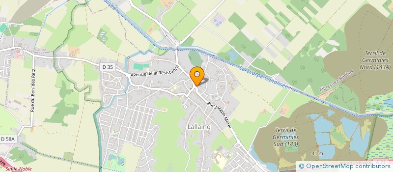 localisation de l'entreprise CAISSE DES ECOLES DE LALLAING  LALLAING