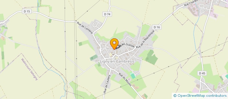 localisation de l'entreprise CAISSE DES ECOLES DE LIGNY-EN-CAMBRESIS  LIGNY-EN-CAMBRESIS