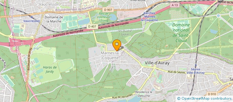 localisation de l'entreprise CAISSE DES ECOLES DE MARNES LA COQUETTE à MARNES-LA-COQUETTE