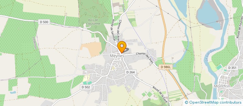 localisation de l'entreprise CAISSE DES ECOLES DE MEYNES  MEYNES