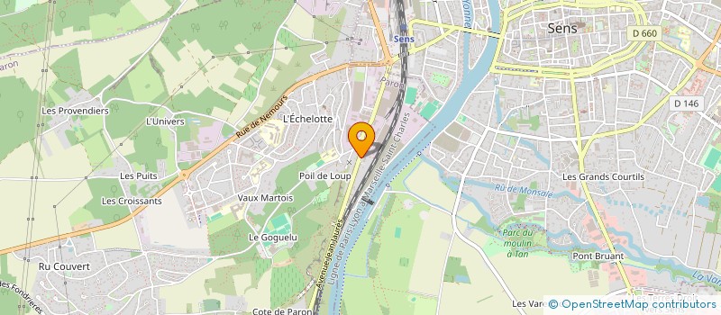 localisation de l'entreprise CAISSE DES ECOLES DE PARON  PARON