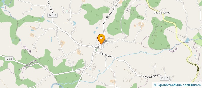 localisation de l'entreprise CAISSE DES ECOLES DE POYARTIN  POYARTIN