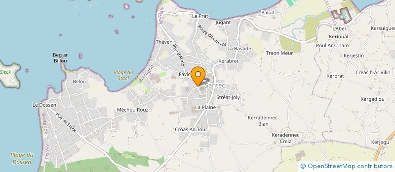 localisation de l'entreprise CAISSE DES ECOLES DE SANTEC à SANTEC
