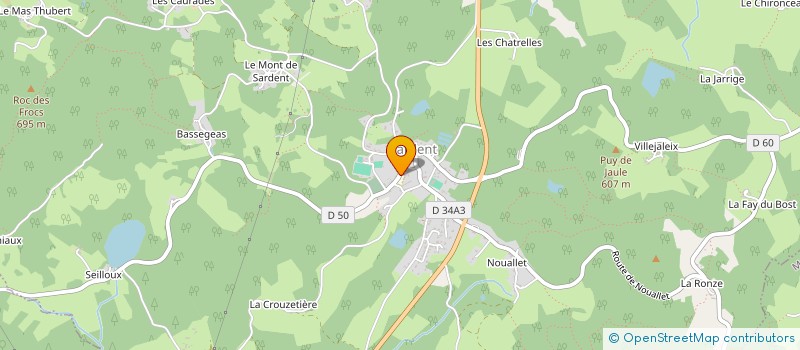localisation de l'entreprise CAISSE DES ECOLES DE SARDENT  SARDENT