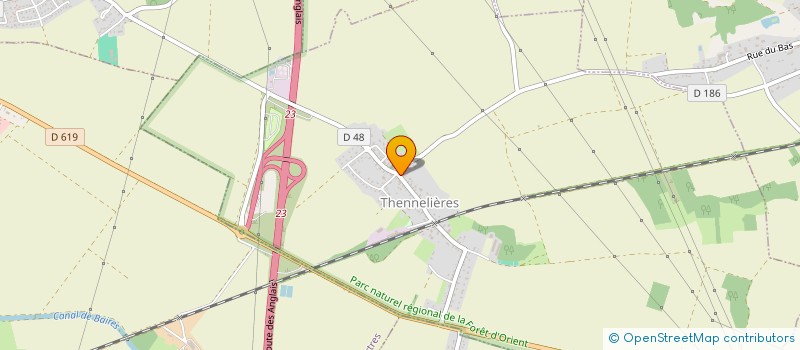 localisation de l'entreprise CAISSE DES ECOLES DE THENNELIERES  THENNELIERES