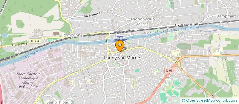 localisation de l'entreprise CAISSE DES ECOLES DE THORIGNY SUR MARNE  THORIGNY-SUR-MARNE