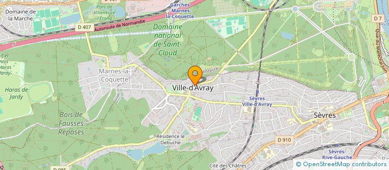 localisation de l'entreprise CAISSE DES ECOLES DE VILLE D AVRAY  VILLE-D'AVRAY