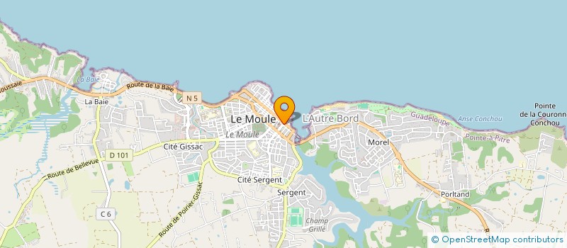localisation de l'entreprise CAISSE DES ECOLES DU MOULE à LE MOULE