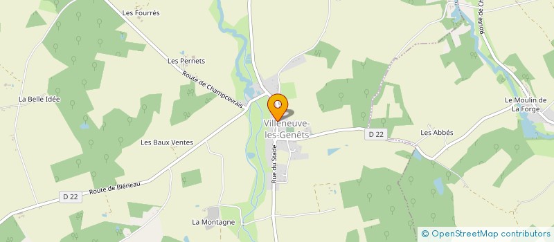 localisation de l'entreprise CAISSE DES ECOLES VILLENEUVE-LES-GENETS  VILLENEUVE-LES-GENETS