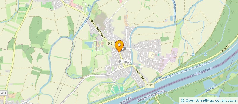 localisation de l'entreprise CAISSE DU CREDIT MUTUEL DU RHIN  RHINAU