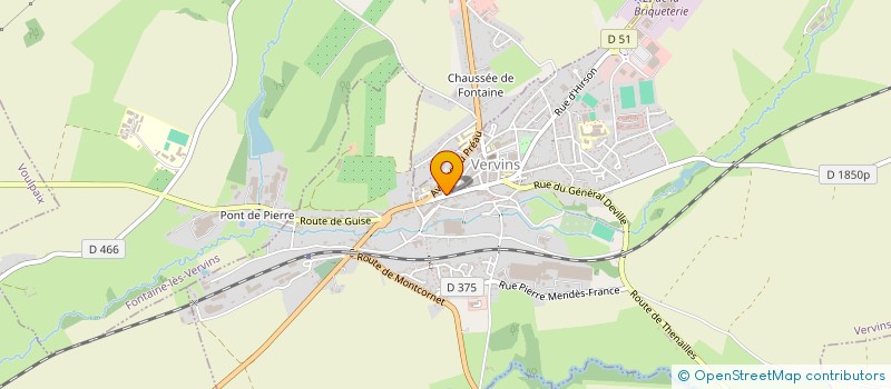 localisation de l'entreprise CAISSE EPARGNE ET PREVOYANCE à VERVINS