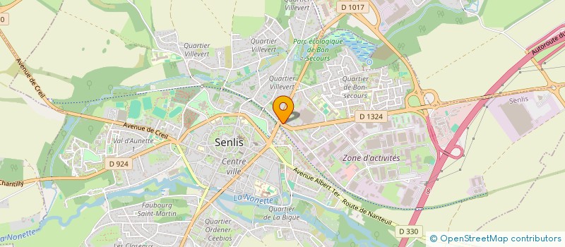 localisation de l'entreprise CAISSE EPARGNE PREVOYANCE  SENLIS