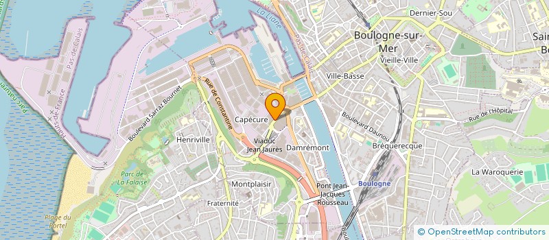 localisation de l'entreprise CAISSE GARANTIE INTEMPERIE COTE OPALE à BOULOGNE-SUR-MER