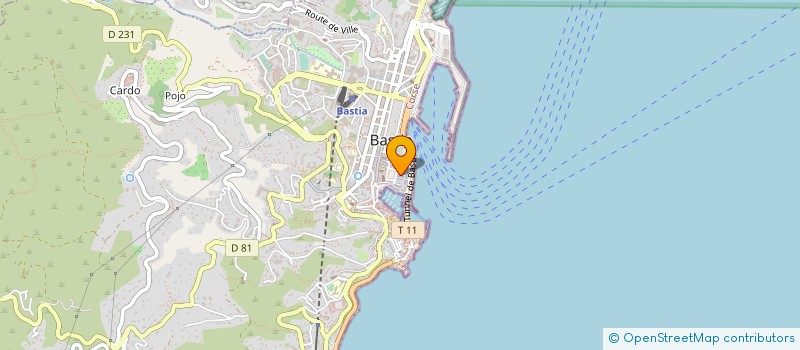 localisation de l'entreprise CAISSE GARANTIE INTEMPERIES AVARIES PECHEURS HAUTE CORSE à BASTIA