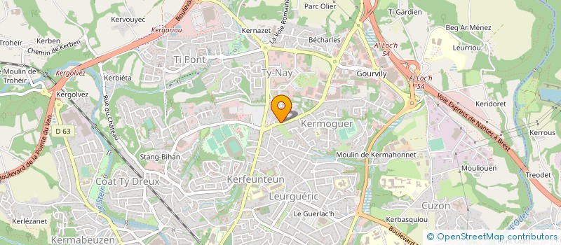 localisation de l'entreprise CAISSE LOC CRED AGRI MUTUEL BREST CENTRE  QUIMPER