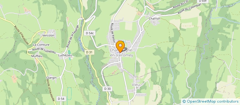 localisation de l'entreprise CAISSE LOC CREDIT AGRIC CHAMPAGNE EN VAL  CHAMPAGNE-EN-VALROMEY