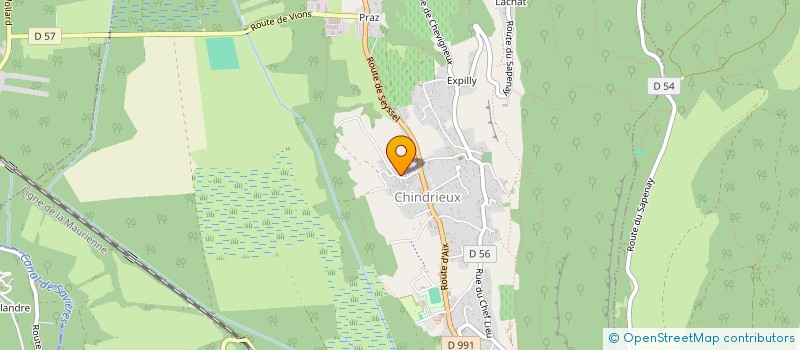 localisation de l'entreprise CAISSE LOC CREDIT AGRIC CHAUTAGNE  CHINDRIEUX